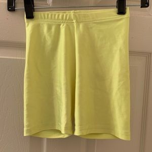 Yellow biker shorts